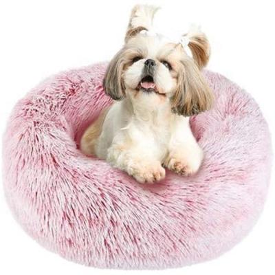 China WashableCalming Round Pet Cooling Bed Cat Waterproof Orthopedic Luxury Dog Bed Eco Friendly Washable for sale