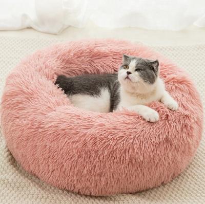 China Round Cat Waterproof Washable Eco Friendly Cooling Soothing Soothing Memory Foam Luxury Dog Sofa Bed for sale