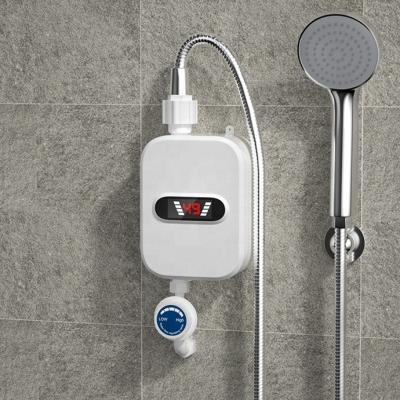 China 2022 new style hotel style pump instant portable tankless electric shower mini water heater with pump for bath shower 3000W for sale