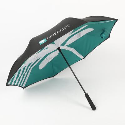 China Transitional Most Selling 2020 Products Customize Inverted Design Windproof Advertising Umbrella for sale