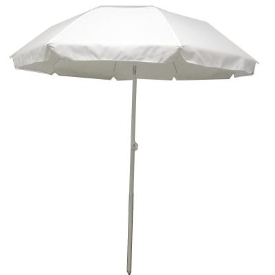 China Traditional Hot Selling Popular White With Large Tilt Outdoor Beach Umbrella for sale