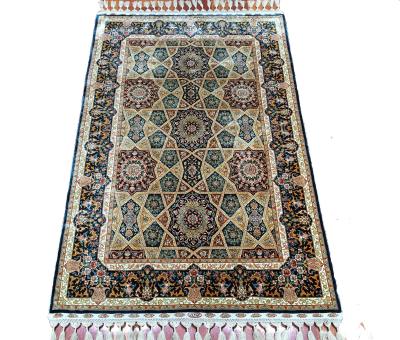 China Washable good quality hand knotted rug turkish bokhara prayer blankets Persian designer lower prices silk handmade souvenir on sale for sale