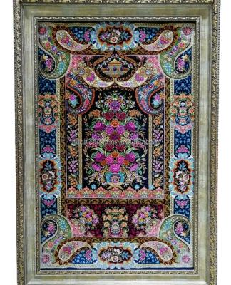 China 2x3 Flower Washable Modern Designer Silk Hand Knotted Handmade Persian Turkish Carpets Rug Wall Hanging Art Blankets Turism Souvenir for sale