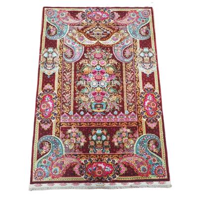 China Handknotted Art Washable Handmade Silk Blankets Tourism Decorative Good Quality Persian Souvenir Carpet Wall Hanging Turkish Prayer Rugs for sale