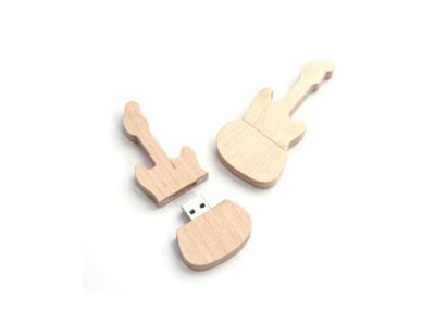 China guitar shape wooden USB pendrive 4G 8G 16G, $1 usb flash drive for sale