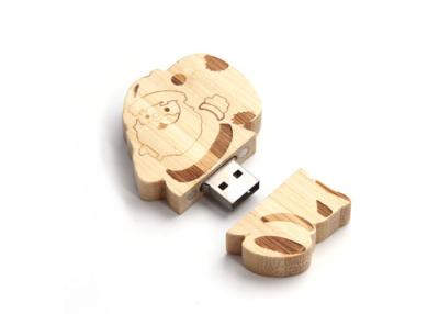 China Memorias USB pendrive de madera de Papá Noel USB 16 GB en venta