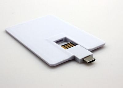 China Plastic Credit Card OTG / Mobile Phone USB Flash Drive 16GB 32GB for Smart Phone for sale