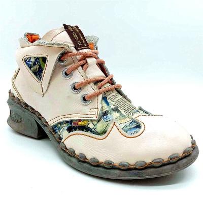 China Around Women's Cowhide Outsole Outdoor Walking Ankle Boots Retro TPR Non-Slip Lace-up Sports Shoes for sale