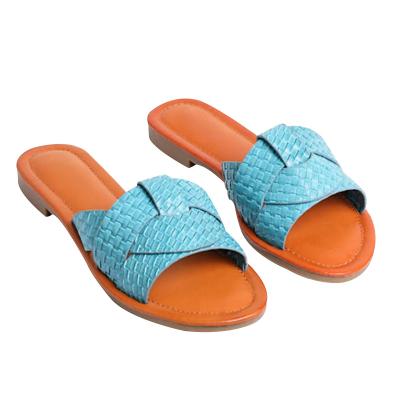 China Hot Selling Anti-skid Slip On SLIPPERS Medium High Heel Flat Women's Sandals Casual Shoes With Wholesale Price for sale