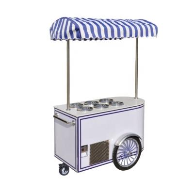 China Factory MEHEN demountable ice cream snack ice cream maker cart gelato cart commerical gelato machine ice cream cart for sale