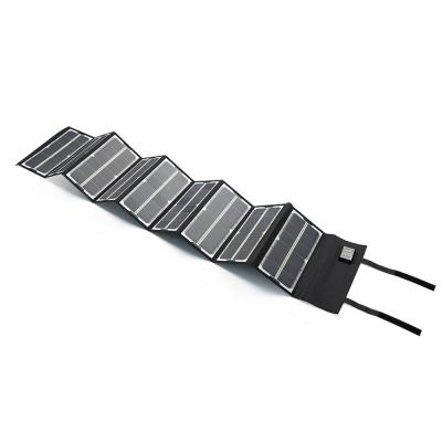 China Small Foldable Solar Panel Mobile Phone 80w Chargers Laptop Charger With Night Luminous Shell For Outdoor Camping Extended Size: 192*36cm for sale