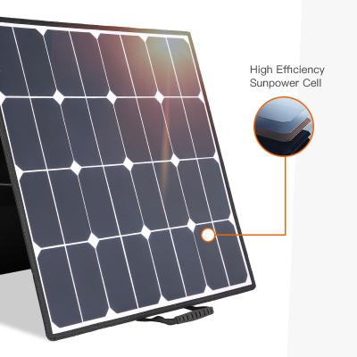 China portable foldable solar panels 100w solar panel charger for laptop PETC-H100-2 for sale