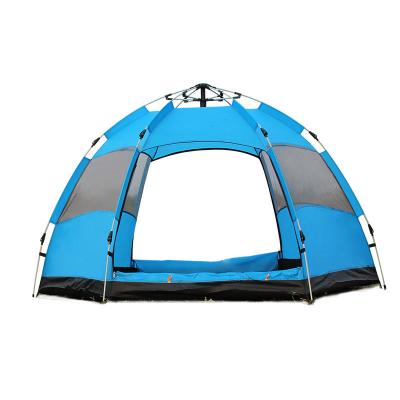 China Portable Hot Full Automatic Outdoor Hexagonal Net Double Person Tent 3-5 Person Waterproof Wholesale Price Products Waterproof Noise Up Tent for sale