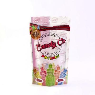 China Safety Child Smell Resistant Resealable Custom Plastic Edible Candy Packaging Mylar Bags Soft Touch With Zipper for sale