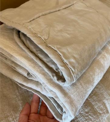 China LZ Hebei Custom Anti-bacteria French Linen Cheap Pure Linen Duvet Covers and Blankets for sale