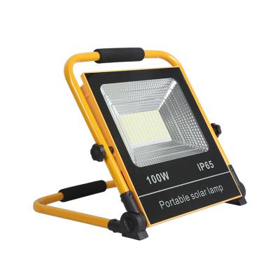 China Waterproof IP65 Sports Stadiums Waterproof Camping USB Power Bank LED Flood Light Portable Solar Operating Light for sale