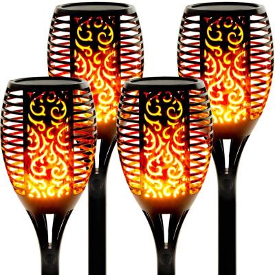 China 4-Pack Solar Garden Torch Torch Ultra-bright Solar Lights Outdoor Decorative With Flickering Flame for sale