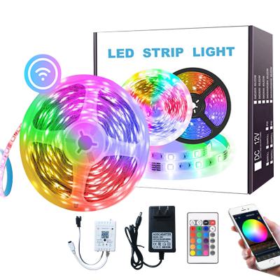 China Canadian Residential Residential LED Light Strip 5 Meters USB DC5V Smart RGB RGBIC Colorful Lux LED Strip Lights for sale