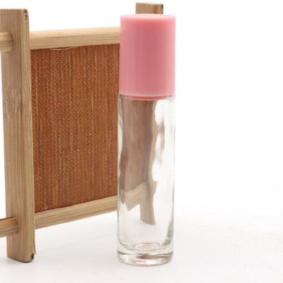 China 10ml Essential Oil Roll Glass Bottle Transparent Amber Essential Oil Perfume Glass Roll On Bottle for sale