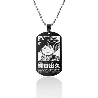 China TRENDY Animation My Hero Academia Anime Figure Stainless Steel Necklace For Men Cosplay Jewelry for sale