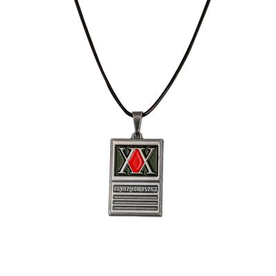 China Fashion Anime Hunter X Hunter Statement Necklace Hunter License Necklace For Women Mens Fashion Jewelry for sale