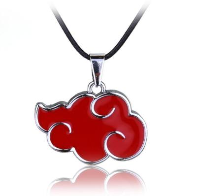 China FASHIONABLE Hot Sale Metal Enamel Necklaces Red Cloud Shuriken Darts Anime Necklace for sale