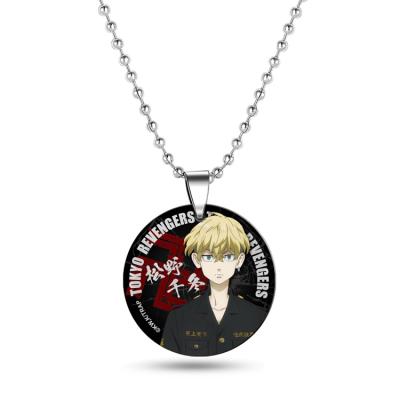 China Anime TRENDY Tokyo Avengers Figures Cosplay Necklace Stainless Steel Pendant Necklace For Men for sale