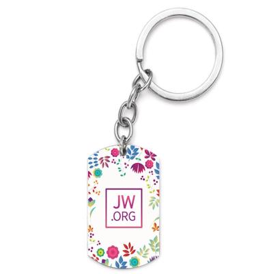 China Wholesale Hot Sale JW.ORG Stainless Steel Pendant Key Chain Metal Printing Custom Photo Key Chain for sale