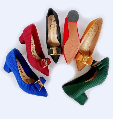 China Recyclable Hot Sale Factory Price Heel Colorful Talon Women Dress Shoes Pumps Heels For Ladies for sale