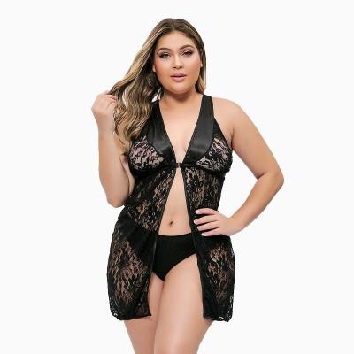 China 2021 Viable Transparent Babydoll Lace Women's Sexy Lingerie Plus Size for sale