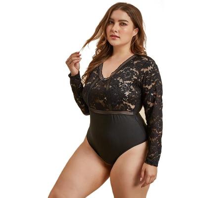 China 100% Polyester Instock Long Sleeve Plus Size Mature Woman Plu Sexy Club Jumpsuit for sale