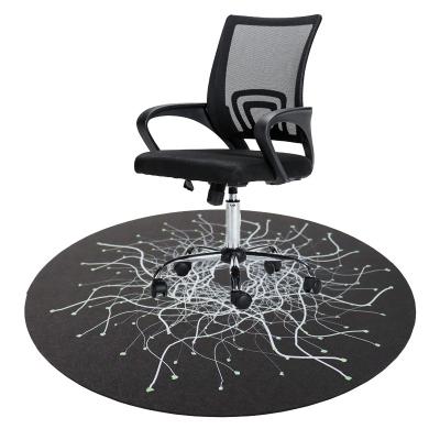 China Washable 2022 Amazon Hot Selling Plastic Flooring Protection Printed PVC Gaming Office Chair Mats for sale