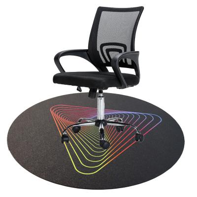 China Washable 2022 New Products Anti Slip Scratch Proof Non Toxic Printing Custom Office Gaming Chair Floor Mat for sale