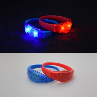 China Festival LED Wristbands LED Light Silicone Flashing Wristband for sale