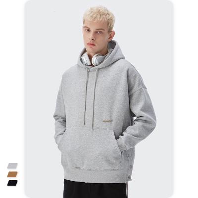 China Anti-wrinkle Hoodies Men Fashion Solid Color Autumn Winter Cotton Hip Hop Hoody Casual Men Sweatshirts for sale