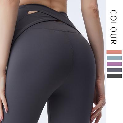 China Breathable Fashion Lightweight Sports Pants High Waist Elastic Lift Up Seamless Fitness Women Yoga Pants for sale