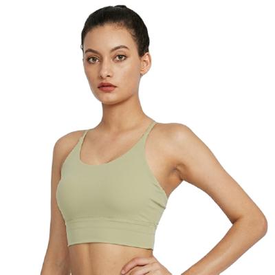 China New Breathable Mold Support Stretchy Extra Encapsulation Plunge Suit Strap Technology T Strap Customizable Sports Bra for sale