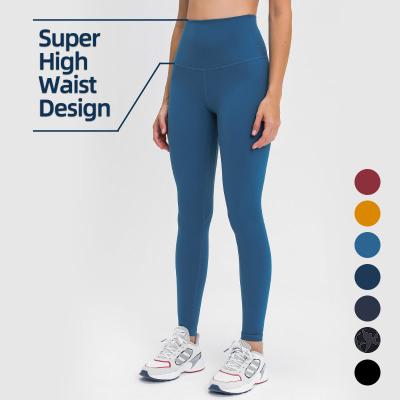 China 2022 New Breathable Color Lines Super High Waist Women's Leggings Set Sanded Brushed Winter Fitness Yoga Leggings for sale