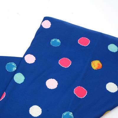 China Memory Newly Designed Color Polka Dot Printed Fabric 100% Polyester Fabric Can Be Customized for sale