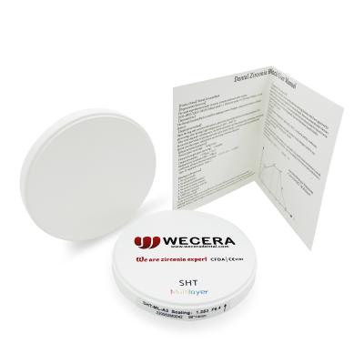 China 57% Super High Translucent Zirconia Disc 1000 Mpa Multilayer For Dental Lab for sale