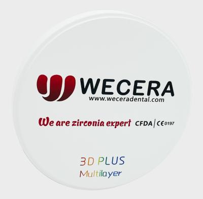 China Cad-Nocken Zirkoniumdioxid offenen Systems 3D A1 A2 A3 mehrschichtiger für zahnmedizinische Laborausrüstung zu verkaufen