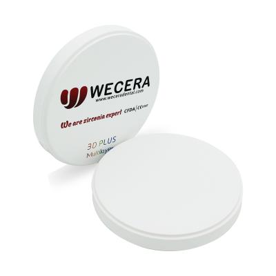 China Multi Layer 57% Translucency Zirconia Disc For Roland/VHF/Imes-Icore for sale