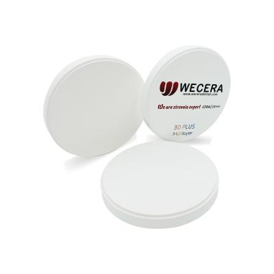 China 16 Vita Colors 3 Bleach Colors 3D Multilayer Zirconium Disk 10mm-25mm Thickness for sale