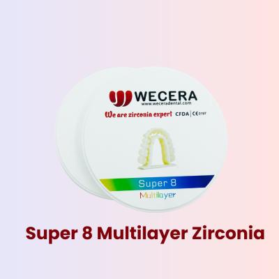 China User Dental Lab Multilayer Zirconia Disc With 57% Translucency At Sintering Temperature 1500 Degree for sale