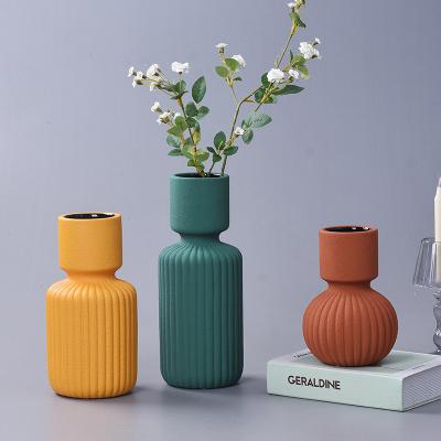 China New Arrival Modern Minimalist Flower Arrangement Crafts Ornaments INS Porcelain Ceramic Vases For Flower for sale