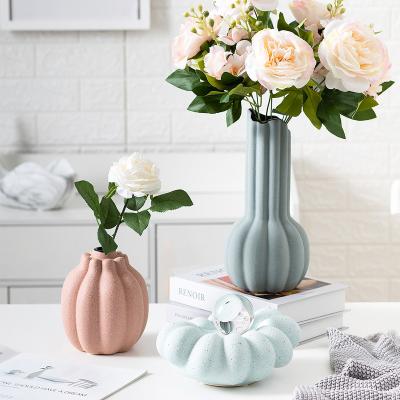 China Creative Indoor Decorative Ceramic Vases Modern Nordic Tabletop Vase Home Style Decoration for Decor for sale