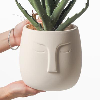 China High Quality Modern Indoor Outdoor Succulent Garden Decoration Europe Face Flower Pot Ceramic Planters for sale