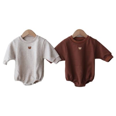 China 2021 New Style Washable Cotton Baby Boy's Rompers 100% Breathable Eco-Friendly Long Sleeve Baby Rompers for sale