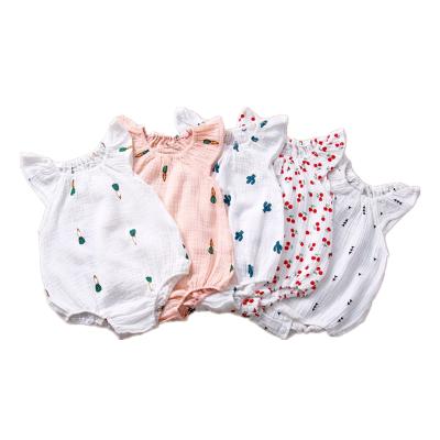 China 2019 Wholesale Newborn Organic Cotton Clothes Baby Rompers 100% Summer Baby One-Piece Outfit for sale