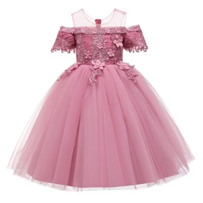 China Anti-wrinkle long dress girl princess dress for kids long dress flower girl dress kids pageant dresses for sale